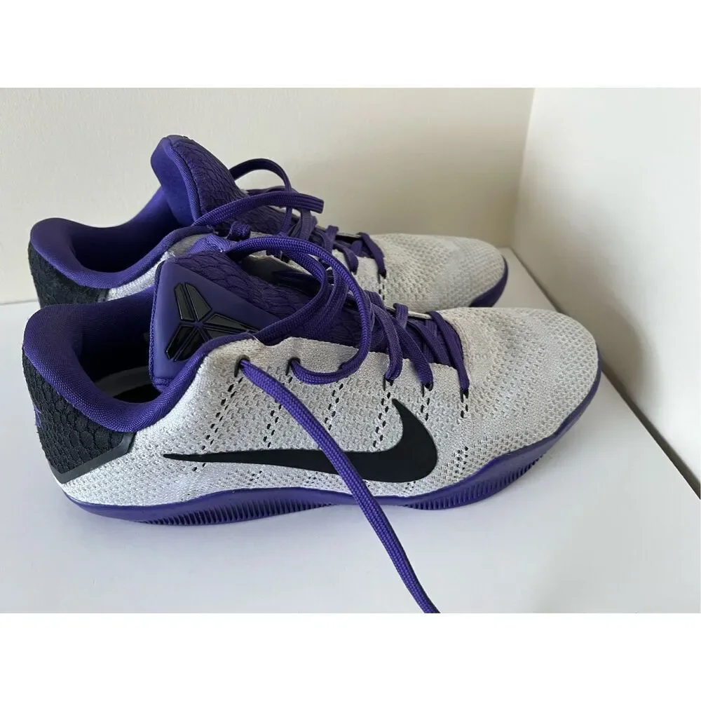 Nike Kobe XI Elite Low ID Lakers purple and white Rare 903710-991 Mens Size10